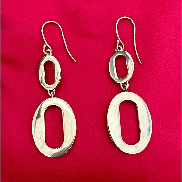 Coach Silver Oval Link Earrings - Picture 2 of 3